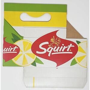 Vintage Squirt Soda 6 Pack Soda Bottle Carton Carrier New U130